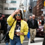 Toronto Fashion Week Streetstyle Model off duty vintage. Photo by Samuel.Black