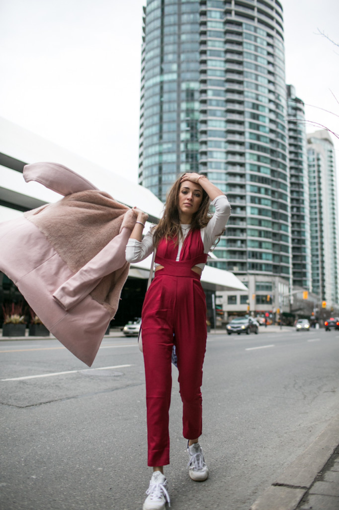 Streetstyle at Toronto Fashion Week F/W 16 wearing Mssman Jumpsuit. Photo by Samuel.Black