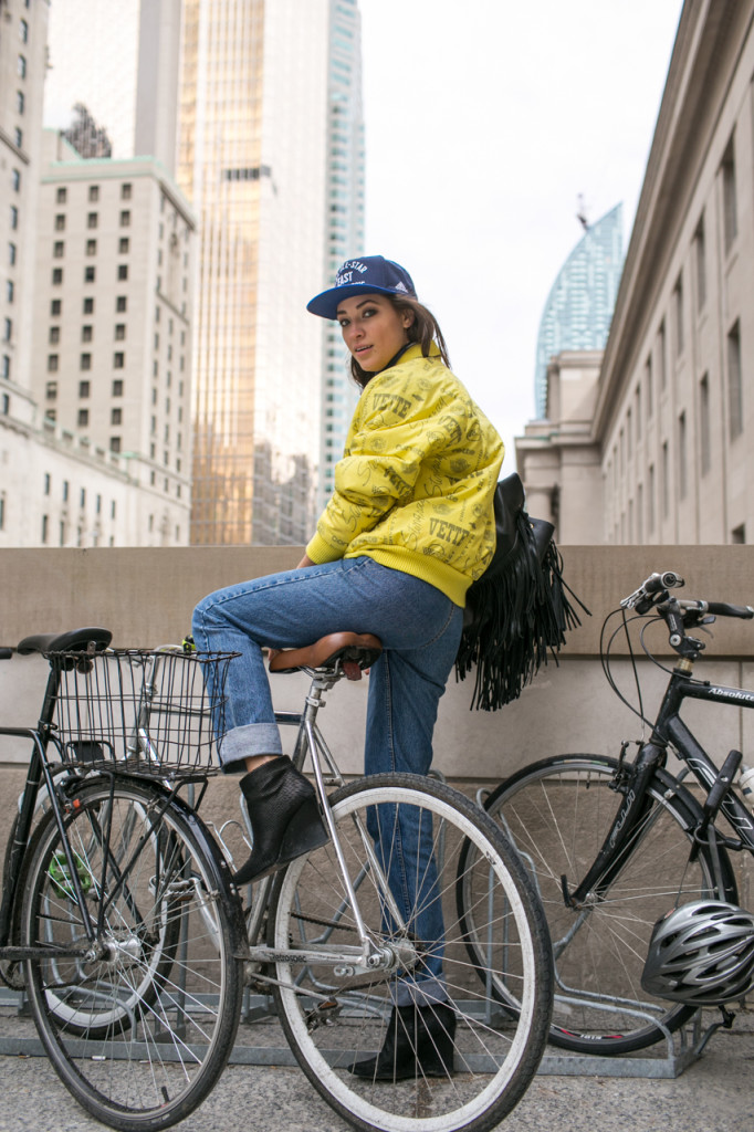 Toronto Fashion Week Streetstyle Model off duty vintage. Photo by Samuel.Black