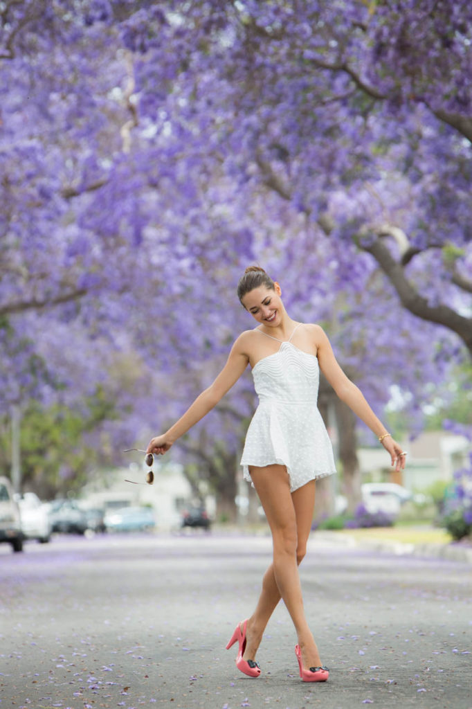 Jacaranda Magic Streetstyle. Dress by STyleStalker.Photo by Samuel.Black