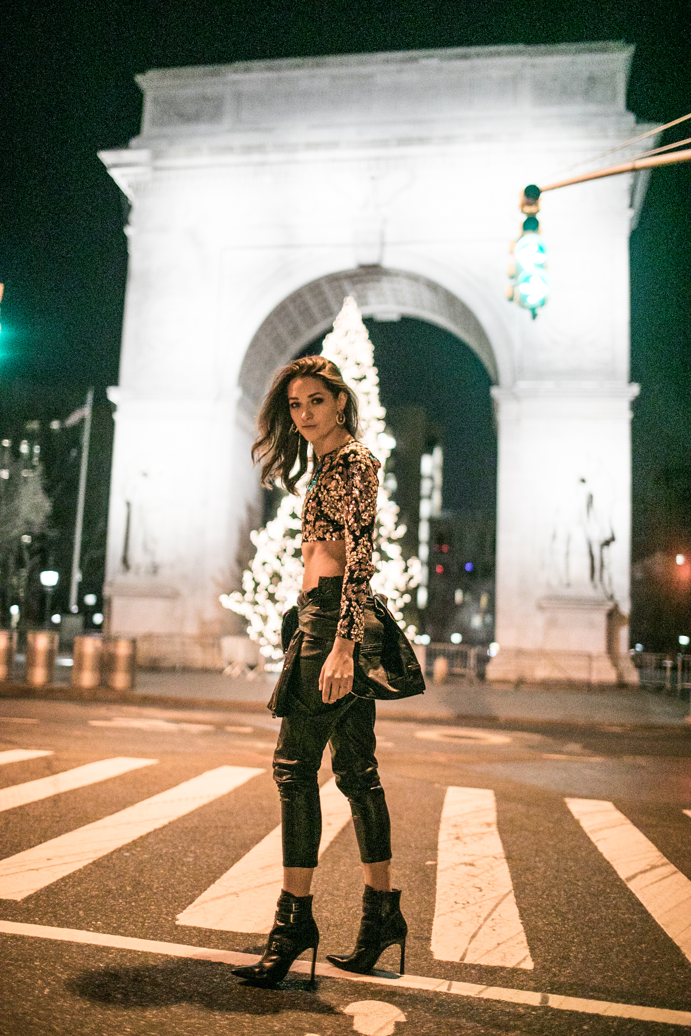 Xenia.Mz Russian Blogger Streetstyle Adventures in New York City During Christmas. Photo by Samuel.Black