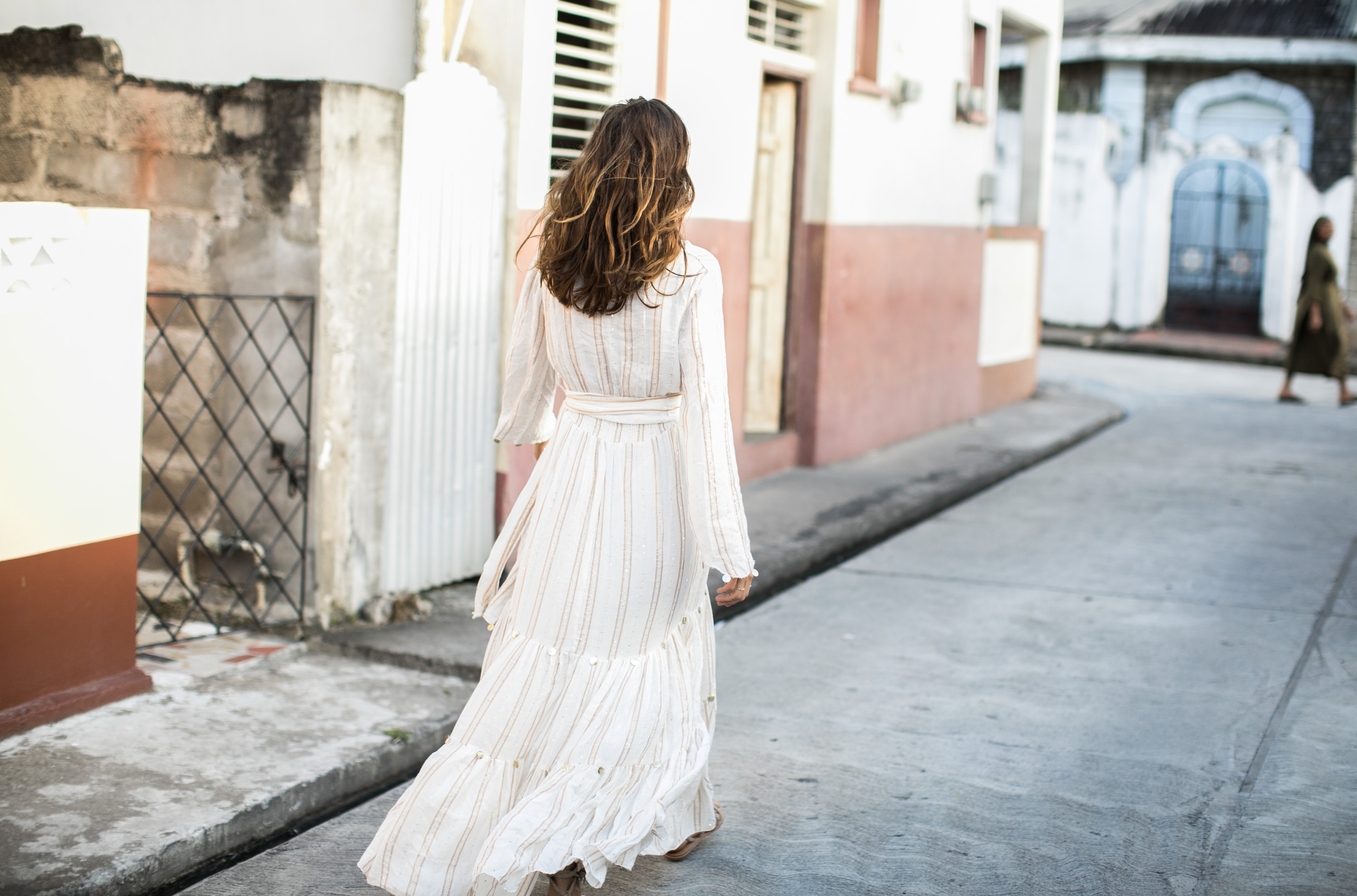 Fashion Photographer Samuel Black shoots model blogger Xenia Mz in Sundress Boho Luxe Style in St Lucia