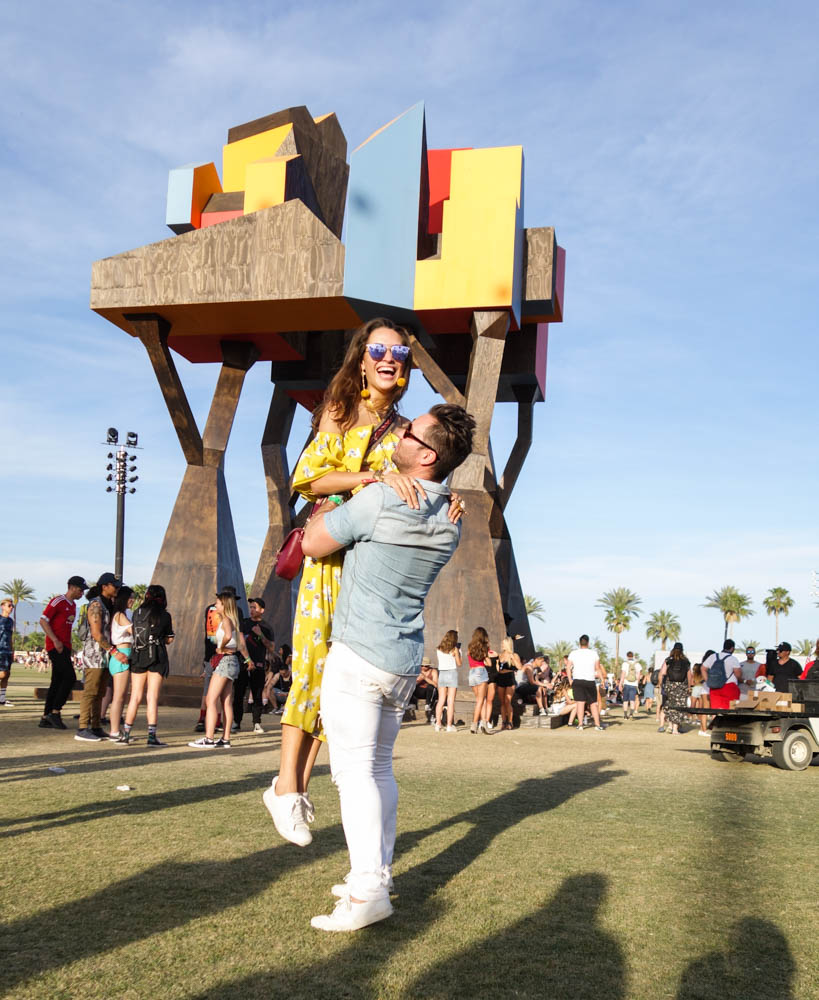 Coachella 2017 Weekend 1 festival fashion style seen on blogger model Xenia.Mz. Photos by Samuel Black