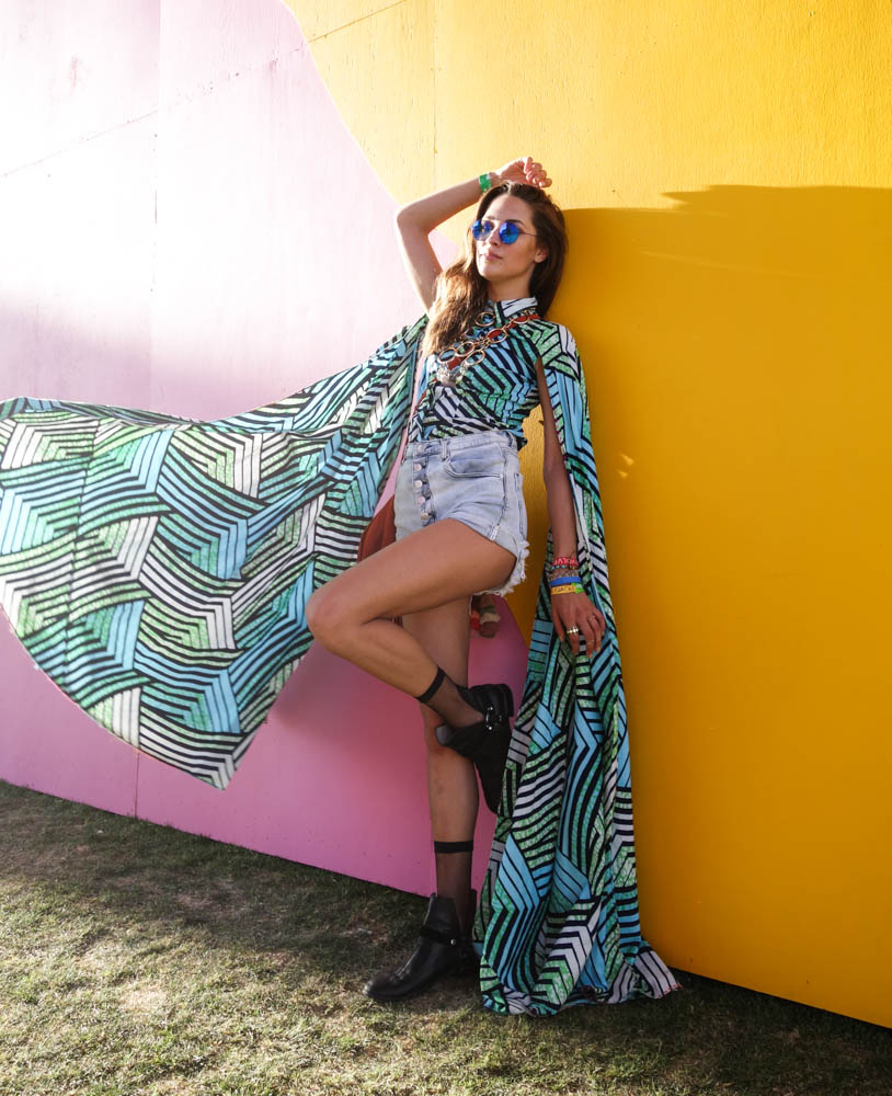 Coachella 2017 Weekend 1 festival fashion style seen on blogger model Xenia.Mz. Photos by Samuel Black