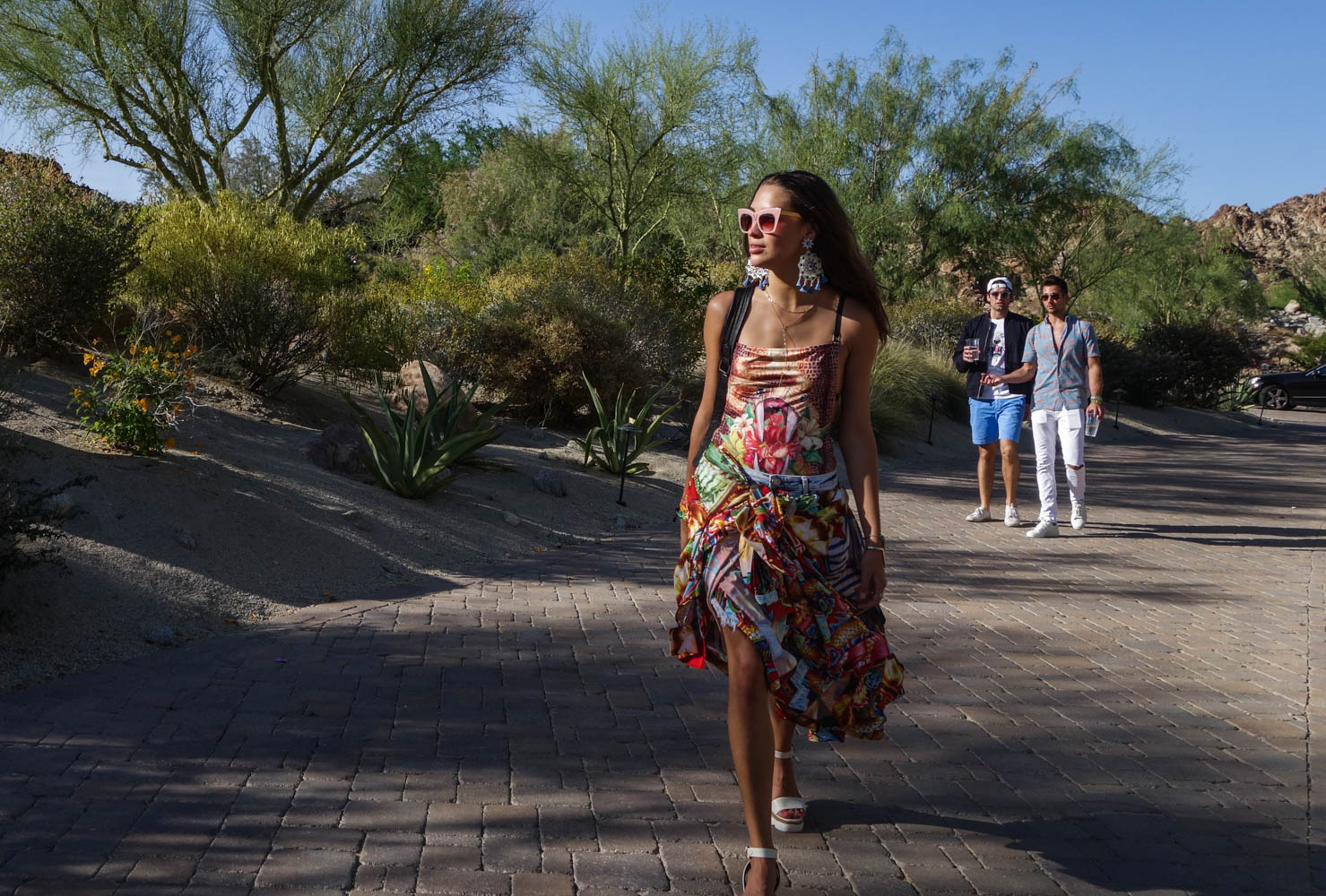 Coachella 2017 Weekend 1 festival fashion style seen on blogger model Xenia.Mz. Photos by Samuel Black