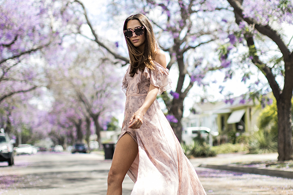 Jacaranda blossoming streetstyle fashion inspiration. Photos by Samuel Black