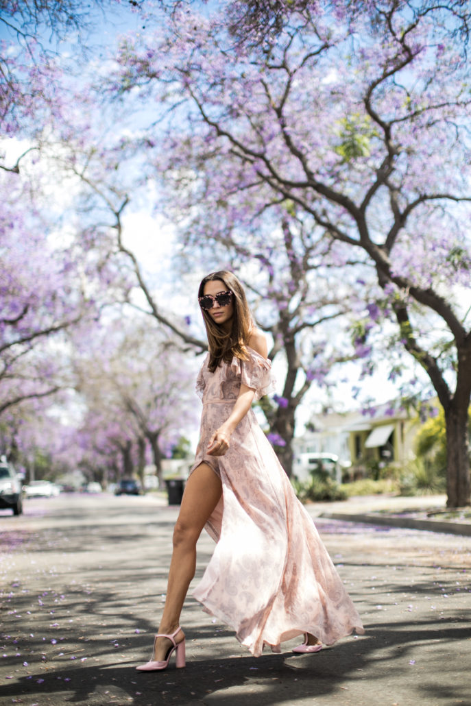 Jacaranda blossoming streetstyle fashion inspiration. Photos by Samuel Black